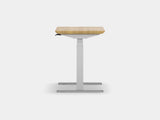 Oakywood Standing Desk Pro Mini in oak with white accents – versatile standing desk for home or office | light oak, , white