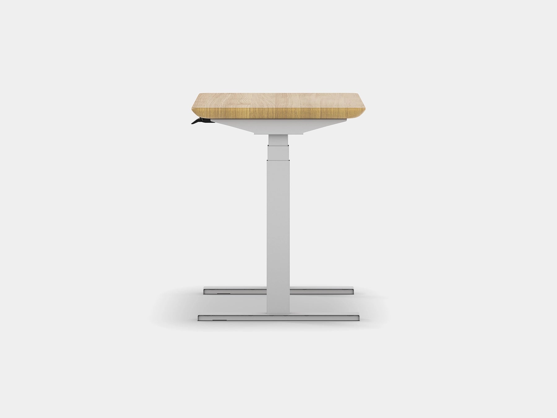 Oakywood Standing Desk Pro Mini in oak with white accents – versatile standing desk for home or office | light oak, , white