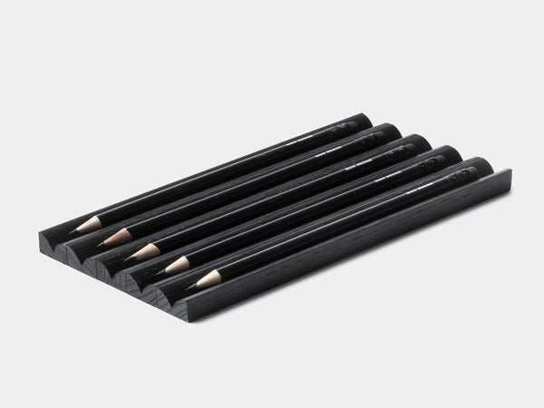 oakywood black penholder set | black, set of 5