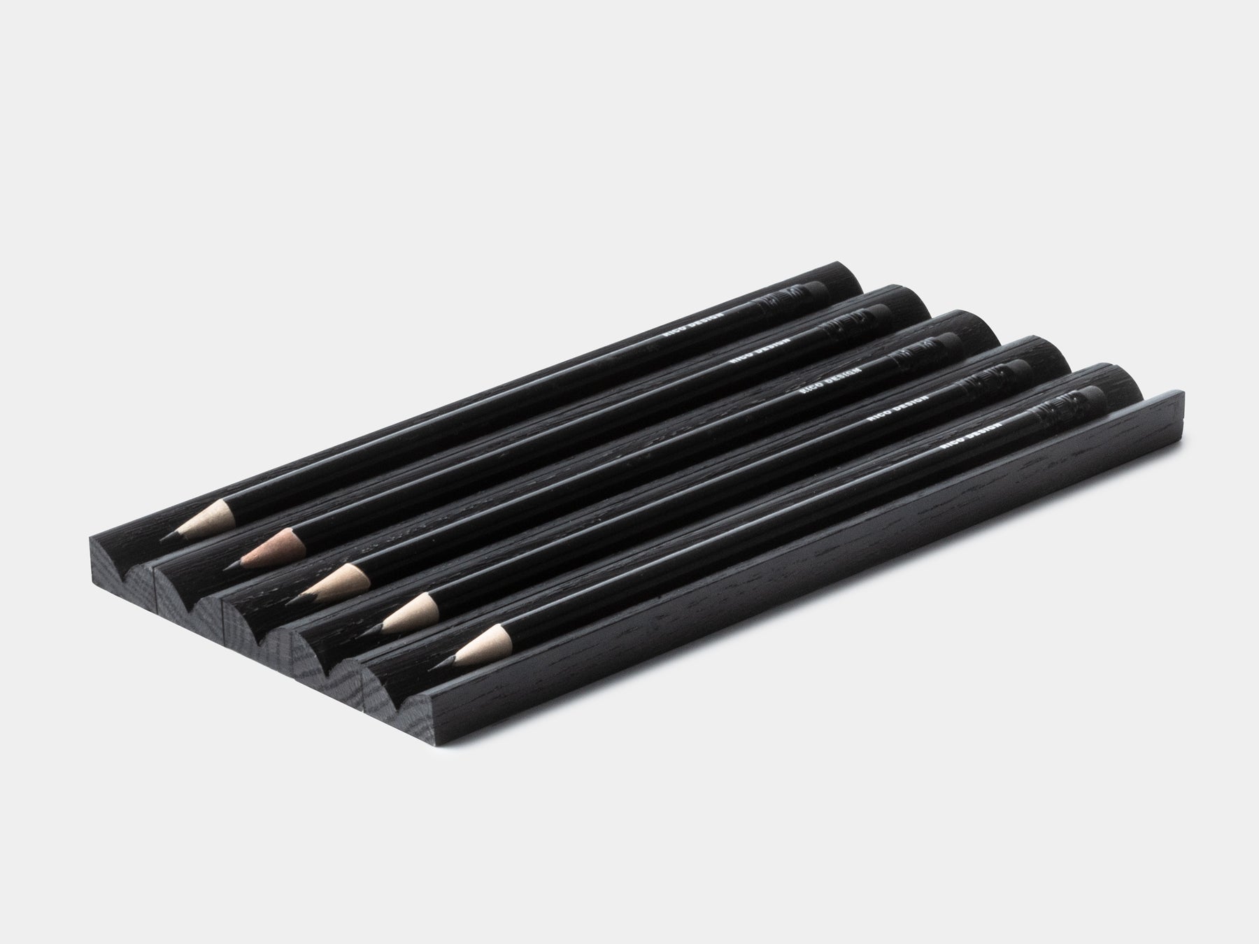 oakywood black penholder set | black, set of 5