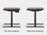 walnut oakywood standing desk pro with black legs comparison | walnut, , black