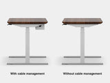 walnut oakywood standing desk pro with white legs comparison | walnut, , white