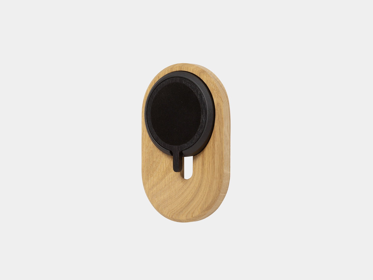 oak magsafe iphone wall mount - with magsafe puck | oak