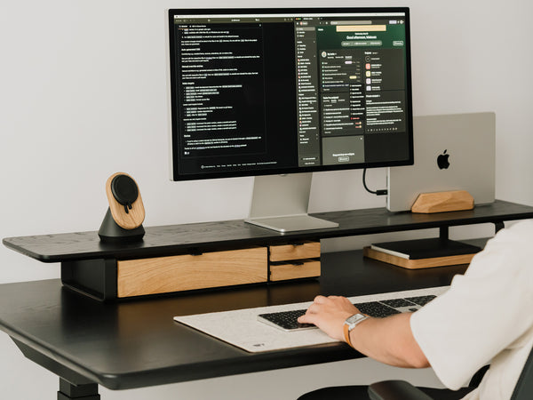 black wooden oakywood Standing Desk Pro | black, ,