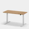 oak oakywood standing desk pro with white legs | oak, , white