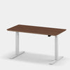 walnut veneer oakywood standing desk pro with white legs | walnut veneer, , white