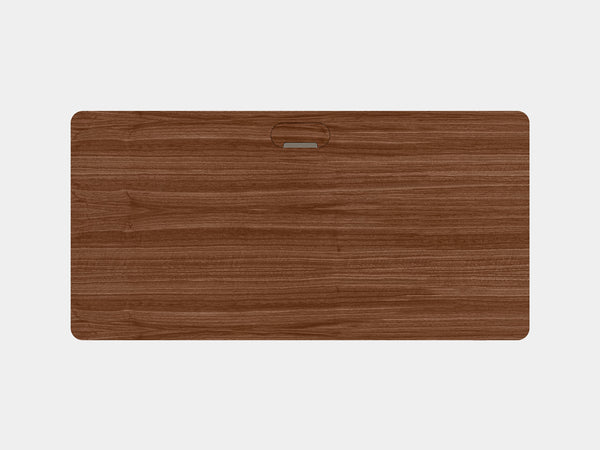 oakywood walnut veneer standing desk pro table top and cable management view | walnut veneer, , 