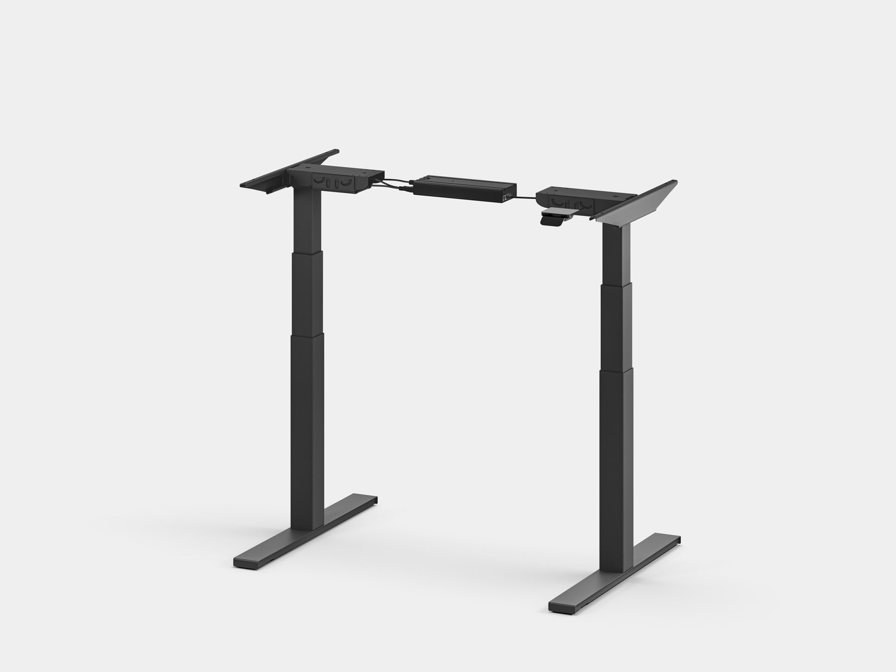 oakywood standing desk pro frame in black | black