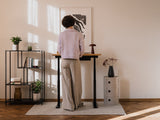 Sleek height-adjustable desk offering first-class ergonomics in a compact design | oak, ,