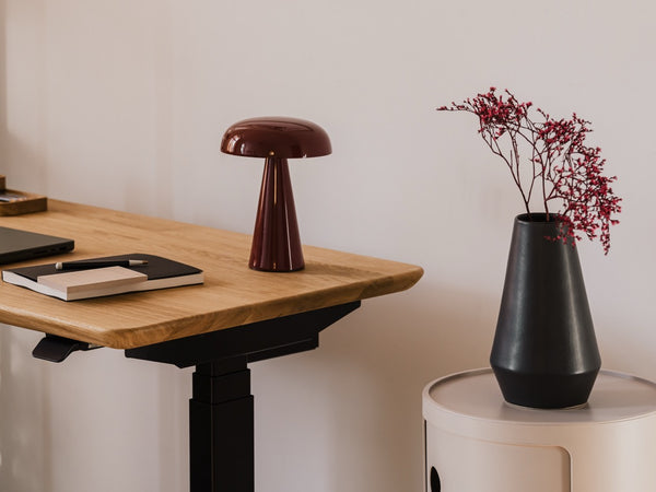 Adjustable standing desk that combines elegant wood finish with maximum functionality | oak, ,
