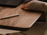 Premium small-scale standing desk crafted for comfort productivity and modern style | walnut, ,