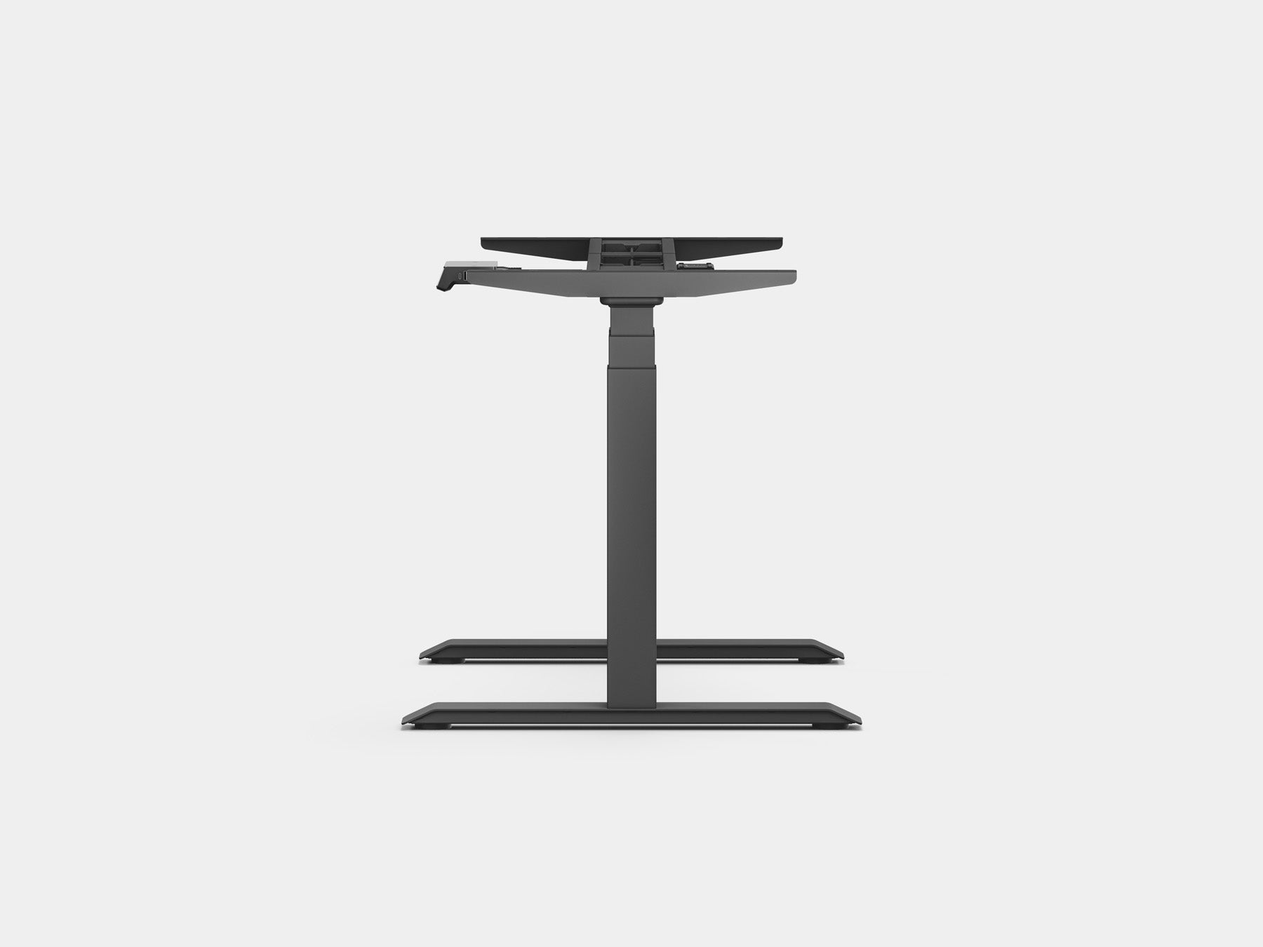 Oakywood Standing Desk Touch Frame in black – modern ergonomic frame for home or office workspace | black