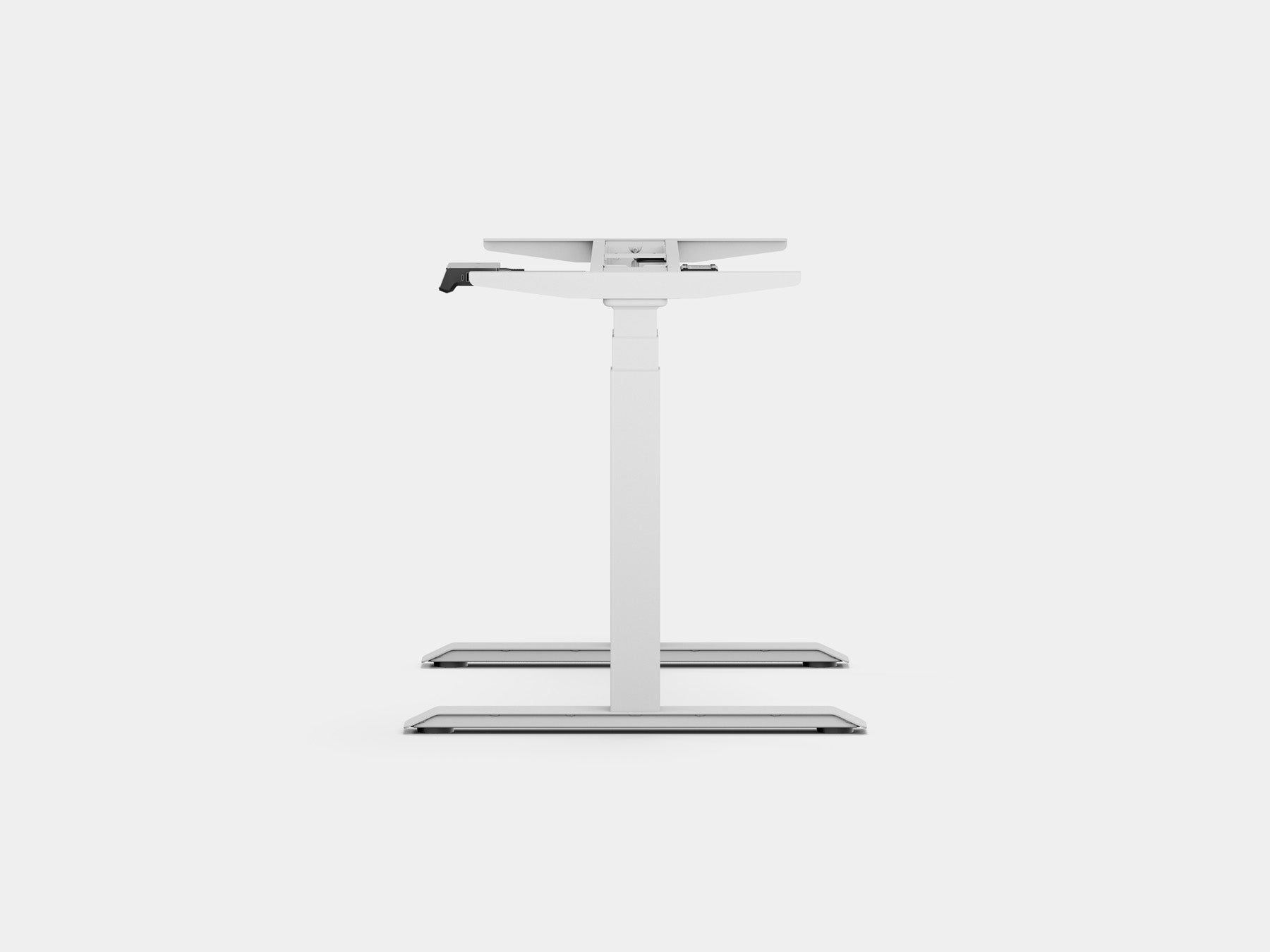 Oakywood Standing Desk Touch Frame in white – modern frame for ergonomic workspace setup | white