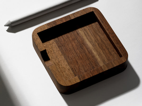 oakyblocks walnut sticky notes tray | walnut
