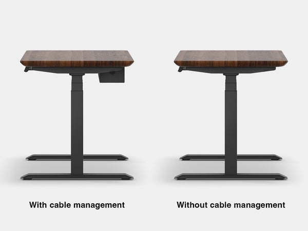 oakywood walnut standing desk touch with black legs comparison | walnut, , black