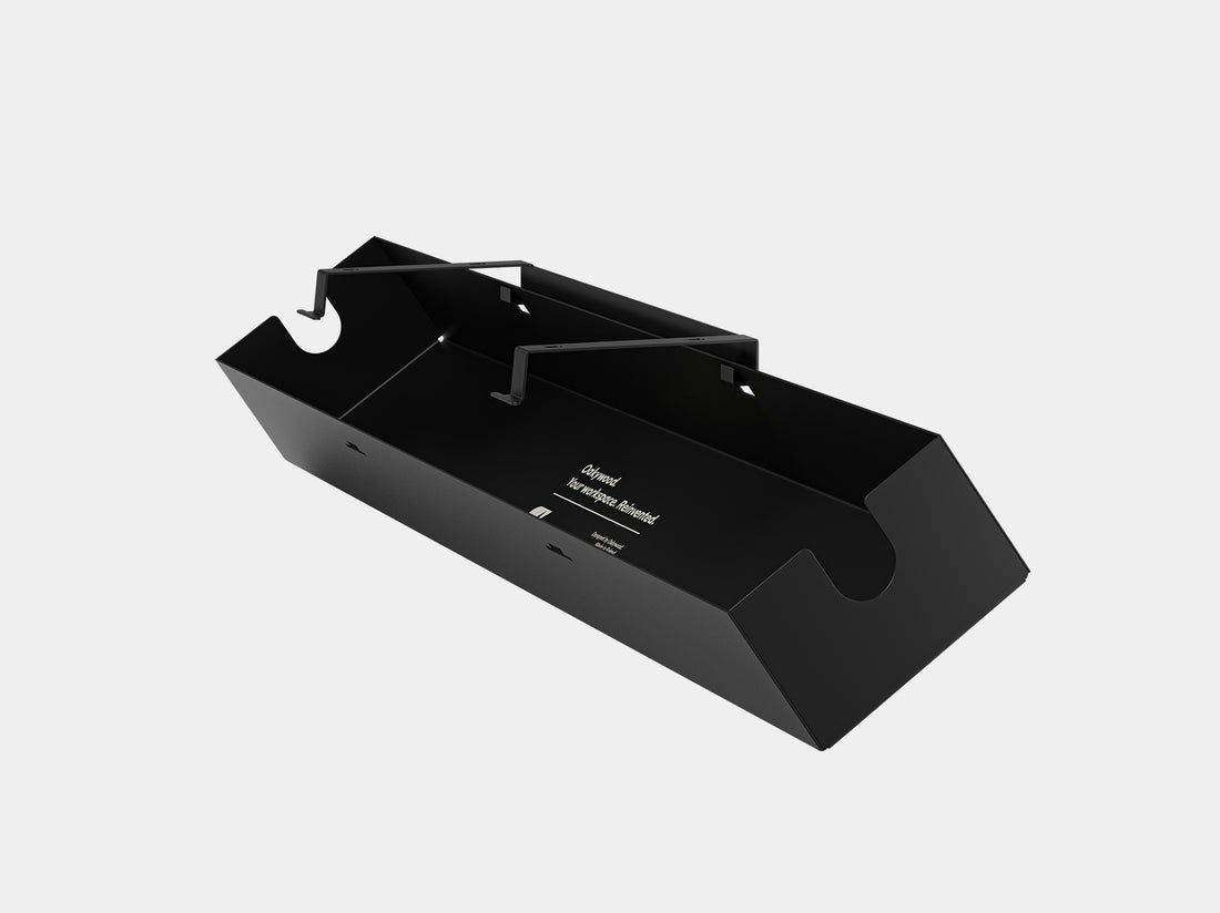 oakywood cable management tray black large size | black, large