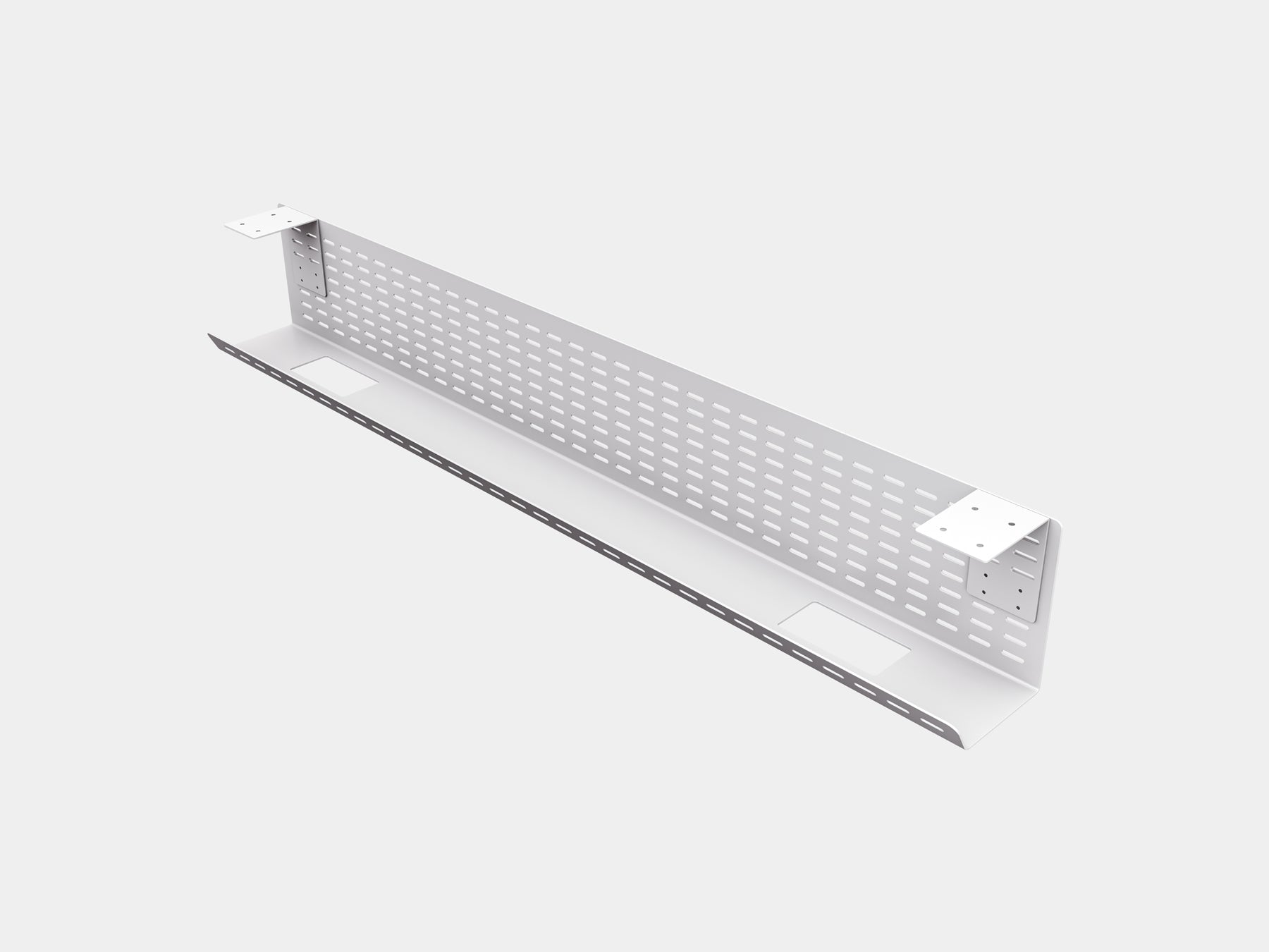 Oakywood Underdesk Organizer Grid in white – minimalist under-desk cable organizer for clean setup | white