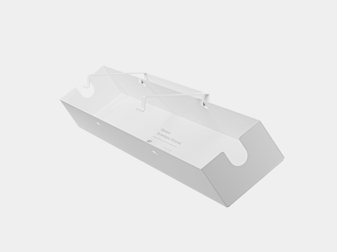 oakywood cable management tray white large size | white, large