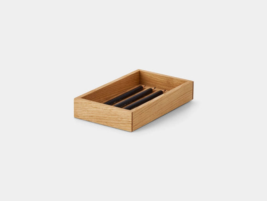 Oakywood Valet Tray in oak – elegant tray for organizing keys, notes, and gadgets | oak, small