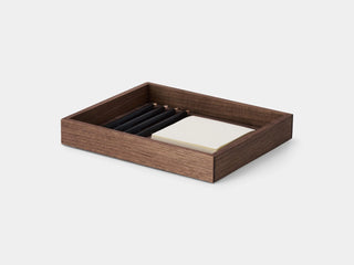 Oakywood Valet Tray in walnut – functional tray for keeping small items organized | walnut, medium