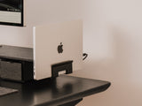 laptop vertical desk shelf mount| black