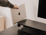laptop vertical desk shelf mount| black