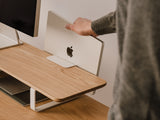 laptop vertical desk shelf mount| white