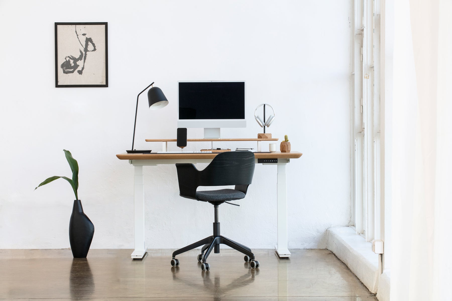 Oak on sale standing desk