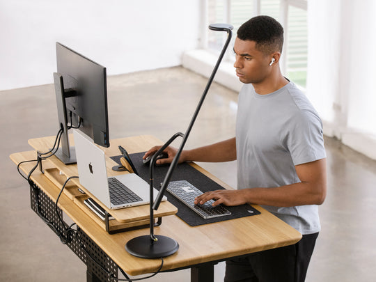 electric standing desk oakywood solid wood | oak, , 
