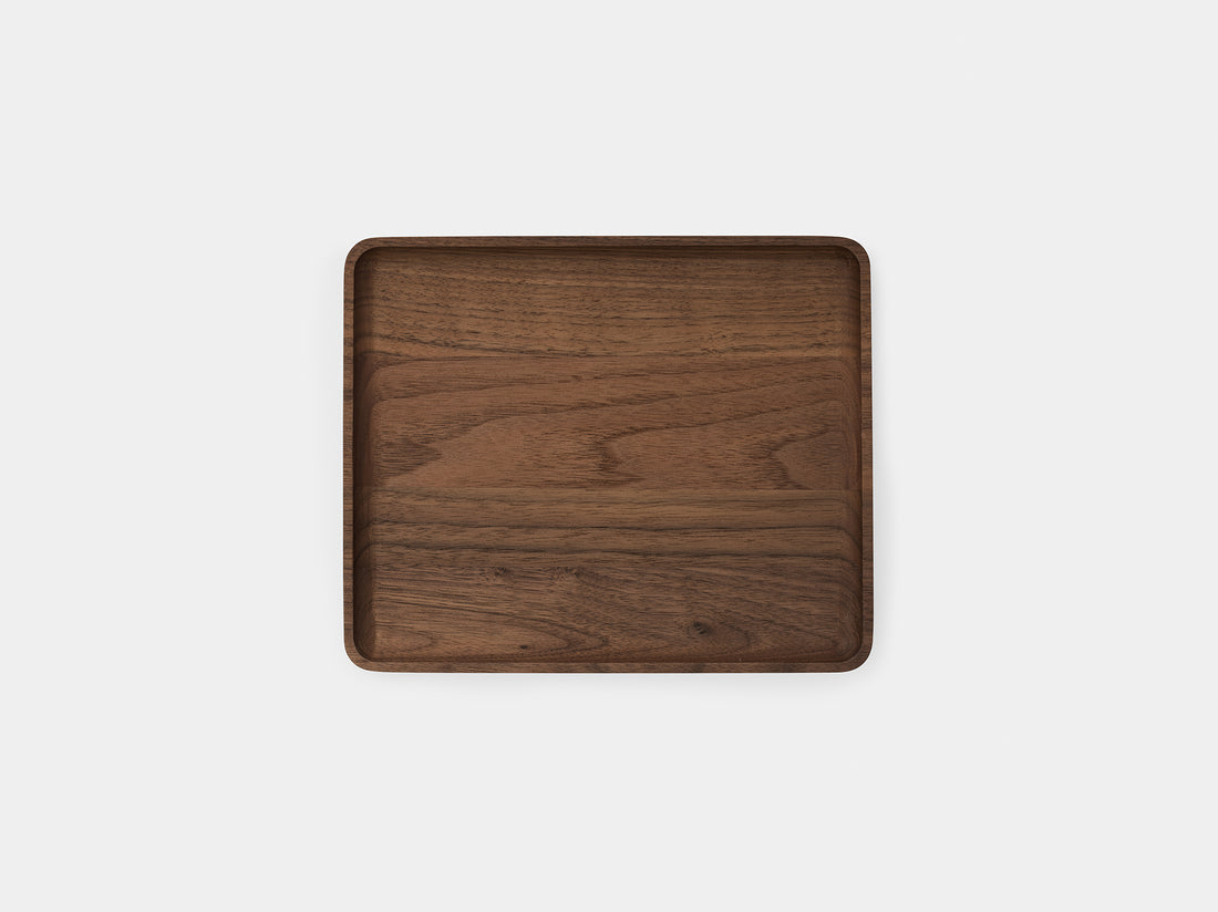 oakywood walnut wooden tray medium size empty | walnut, medium