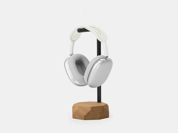 oak Headphones Stand with airpods max | oak