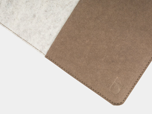 oakywood felt macbook case stone grey details | stone grey,