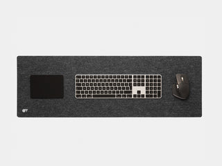 oakywood large anthracite felt desk mat top view | anthracite, large