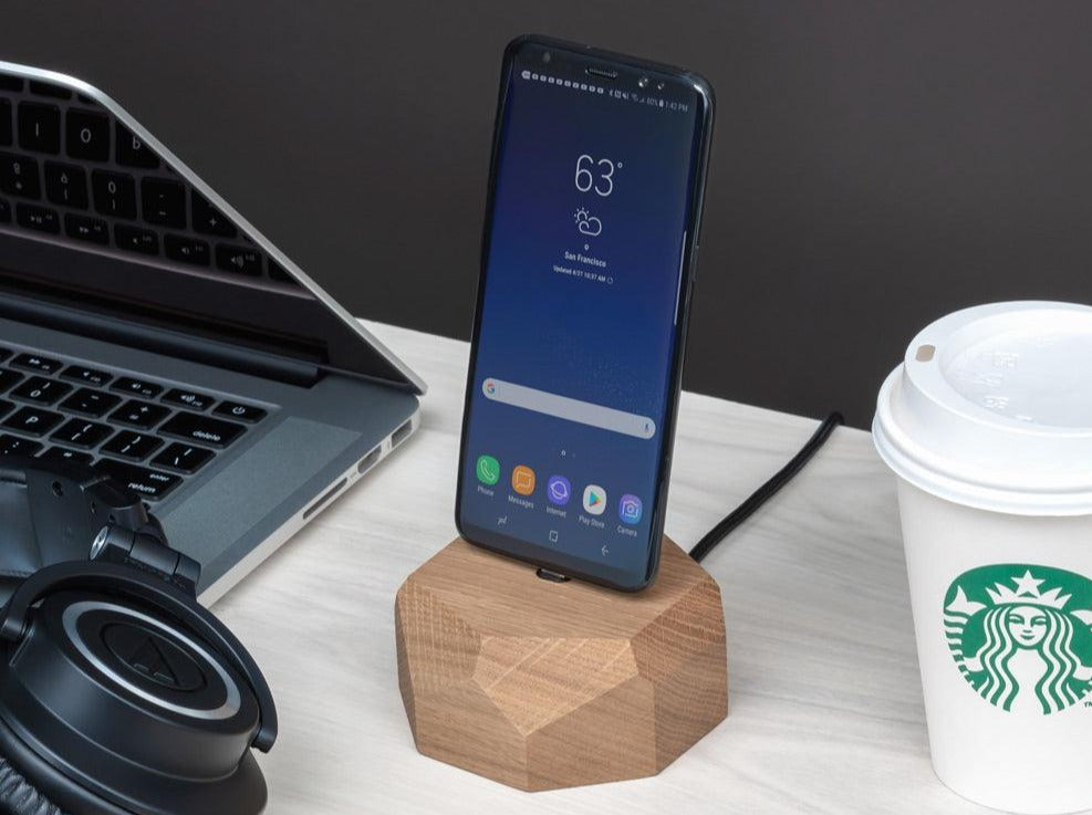 Geometric dock - Wooden Android Dock Charger | Oakywood.shop