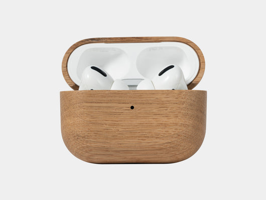 oakywood oak wooden airpods pro case open | oak, airpods pro/pro2